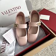 Kitlife Valentino Garavani Ballerines Mary Jane Flats Pink Patent Leather  - 2