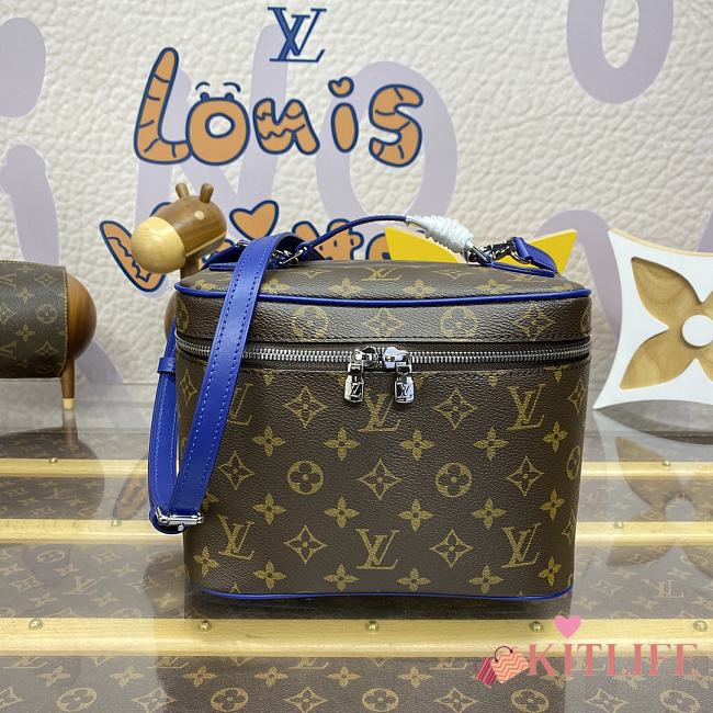 Kitlife Louis Vuitton Nice BB Toiletry Pouch Monogram Canvas Blue M12668 24x18x14.5cm - 1