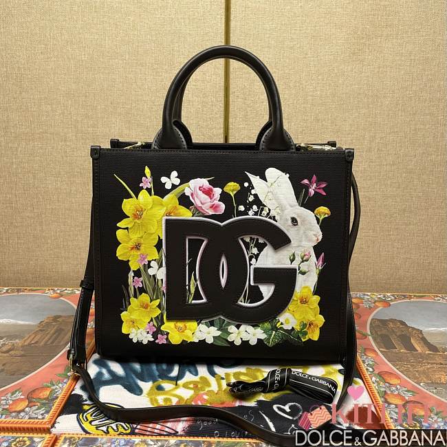 Kitlife Dolce & Gabbana Tote Bag Canvas Black 30x14x26cm - 1