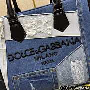 Kitlife Dolce & Gabban Crossbody Blue Denim Bag 31x27x15cm - 5