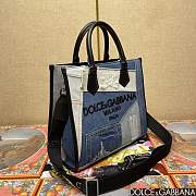 Kitlife Dolce & Gabban Crossbody Blue Denim Bag 31x27x15cm - 3