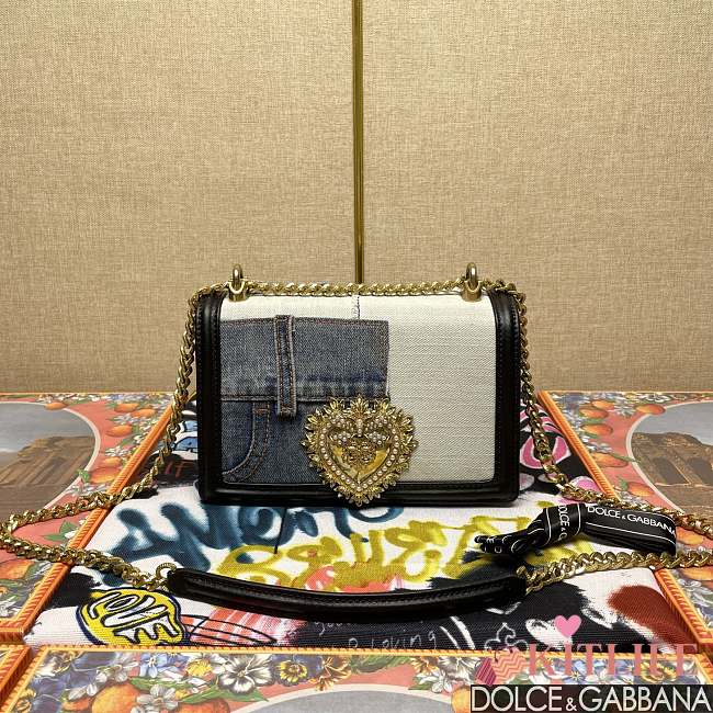 Kitlife Dolce & Gabbana Crossbody Denim Bag 21x5x13.5cm - 1