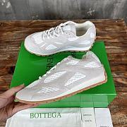 Kitlife Bottega Veneta Orbit Suede, Mesh and Leather Sneakers Grey & White  - 4
