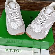 Kitlife Bottega Veneta Orbit Suede, Mesh and Leather Sneakers Grey & White  - 3