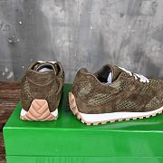 Kitlife Bottega Veneta Orbit Suede, Mesh and Leather Sneakers Green Olive - 5