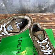 Kitlife Bottega Veneta Orbit Suede, Mesh and Leather Sneakers Green Olive - 3