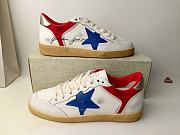 Kitlife Golden Goose Ballstar Sneakers White, Red & Blue Star - 1