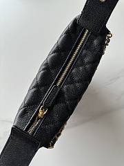Kitlife Chanel Pouch Black Grained Calfskin Imitation Pearl Gold Tone Metal 19x20x4cm - 4