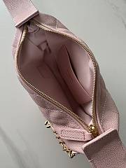 Kitlife Chanel Pouch Pink Grained Calfskin Imitation Pearl Gold Tone Metal 19x20x4cm  - 2