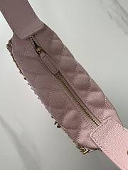 Kitlife Chanel Pouch Pink Grained Calfskin Imitation Pearl Gold Tone Metal 19x20x4cm  - 4