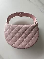 Kitlife Chanel Pouch Pink Grained Calfskin Imitation Pearl Gold Tone Metal 19x20x4cm  - 3