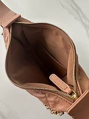 Kitlife Chanel Pouch Brown Grained Calfskin Imitation Pearl Gold Tone Metal 19x20x4cm - 5