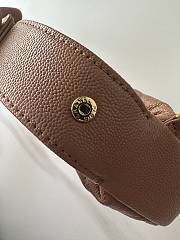 Kitlife Chanel Pouch Brown Grained Calfskin Imitation Pearl Gold Tone Metal 19x20x4cm - 2