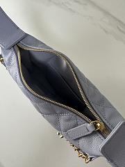 Kitlife Chanel Pouch Purple Grained Calfskin Imitation Pearl Gold Tone Metal 19x20x4cm  - 2