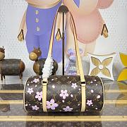 Kitlife Louis Vuitton x TM Papillon Bag Cherry Blossom Monogram Coated Canvas M13097 27x11x13cm - 5