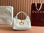 Kitlife Gucci Softbit Top Handle Bag White Leather 752356 18.5x16.5x7.5cm  - 1