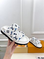 Kitlife Louis Vuitton Pool Pillow Flat Comfort Mule White  - 3
