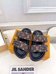 Kitlife Louis Vuitton Pool Pillow Flat Comfort Mule Brown - 1