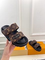 Kitlife Louis Vuitton Pool Pillow Flat Comfort Mule Brown - 3