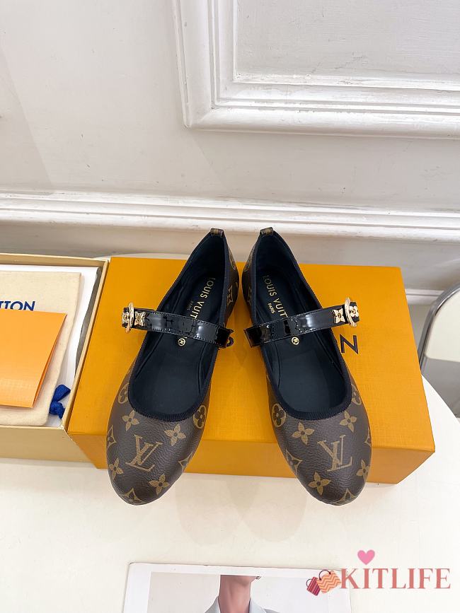 Kitlife Louis Vuitton X TM Romy Ballet Shoes Brown - 1