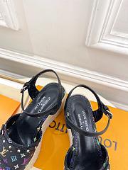 Kitlife Louis Vuitton X TM Wedge Sandals Black Multicolor - 6