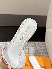 Kitlife Louis Vuitton x TM Square Toe Open Toe Flip Flops Cherry White - 6