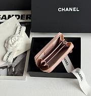 Kitlife Chanel Classic Quilted Zip Coin Purse Pink 7.5x11x2cm - 6