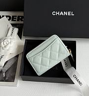 Kitlife Chanel Classic Quilted Zip Coin Purse White 7.5x11x2cm - 3