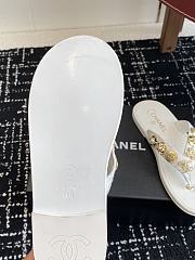 Kitlife Chanel White Thongs Tweed & Metal - 2