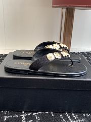 Kitlife Chanel Black Thongs Tweed & Metal - 5