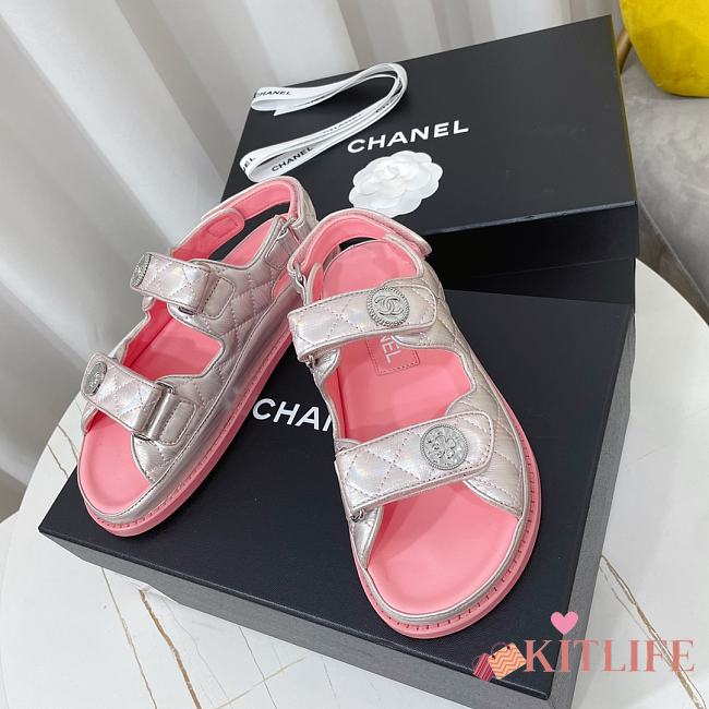 Kitlife Chanel Sandals Silver & Black - 1