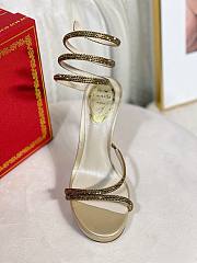 Kitlife René Caovilla Margot Crystal Platform High Heels Gold - 6
