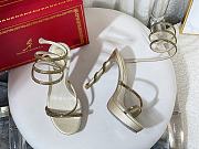 Kitlife René Caovilla Margot Crystal Platform High Heels Gold - 5