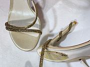 Kitlife René Caovilla Margot Crystal Platform High Heels Gold - 4
