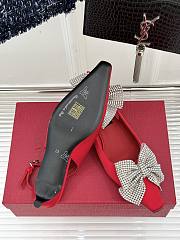Kitlife Dolce & Gabbana Rhinestone Bow Sandals Red - 3
