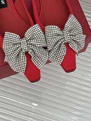 Kitlife Dolce & Gabbana Rhinestone Bow Sandals Red - 5
