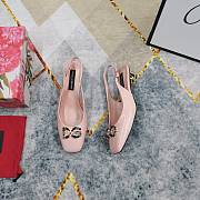 Kitlife Dolce & Gabbana Rhinestone Buckle Decorated Closed Toe Sandals Pink - 1