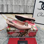 Kitlife Dolce & Gabbana Rhinestone Buckle Decorated Closed Toe Sandals Pink - 5