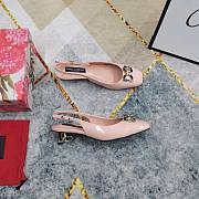 Kitlife Dolce & Gabbana Rhinestone Buckle Decorated Closed Toe Sandals Pink - 2