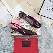 Kitlife Dolce & Gabbana Rhinestone Buckle Decorated Closed Toe Sandals Dark Brown  - 6