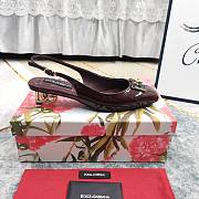 Kitlife Dolce & Gabbana Rhinestone Buckle Decorated Closed Toe Sandals Dark Brown  - 4