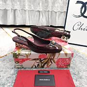 Kitlife Dolce & Gabbana Rhinestone Buckle Decorated Closed Toe Sandals Dark Brown  - 3
