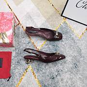 Kitlife Dolce & Gabbana Rhinestone Buckle Decorated Closed Toe Sandals Dark Brown  - 2