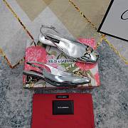 Kitlife Dolce & Gabbana Rhinestone Buckle Decorated Closed Toe Sandals Silver - 1