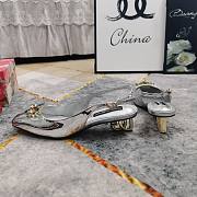 Kitlife Dolce & Gabbana Rhinestone Buckle Decorated Closed Toe Sandals Silver - 5