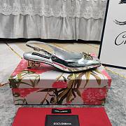 Kitlife Dolce & Gabbana Rhinestone Buckle Decorated Closed Toe Sandals Silver - 3