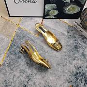 Kitlife Dolce & Gabbana Rhinestone Buckle Decorated Closed Toe Sandals Gold - 1