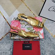 Kitlife Dolce & Gabbana Rhinestone Buckle Decorated Closed Toe Sandals Gold - 2