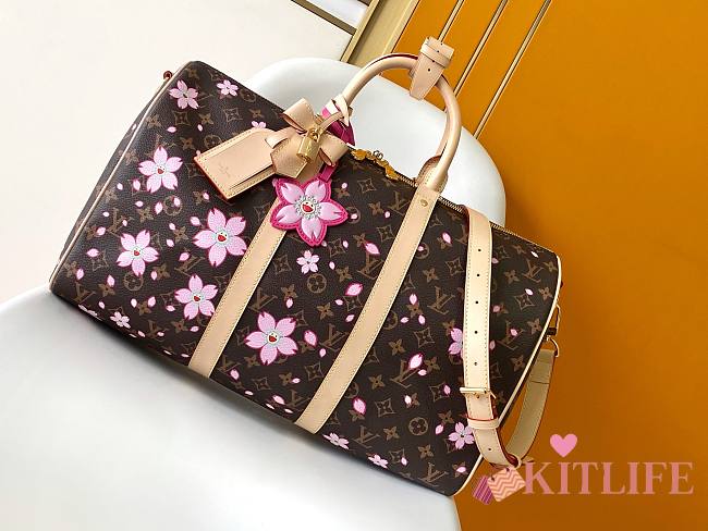 Kitlife Louis Vuitton x TM Speedy Bandoulière 45 Bag Cherry Blossom Monogram Canvas M13752 27x20x45CM - 1