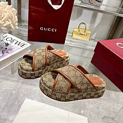 Kitlife Gucci 2025 GG Thick-soled Platform Mule Beige & Brown - 2
